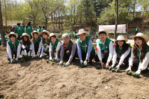 스타벅스가 서울숲공원 유아숲 체험장 환경을 개선하고 있다 (사진= 스타벅스커피 코리아)