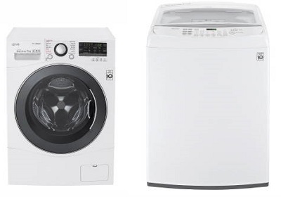 호주 유력 월간 소비자 잡지 '초이스(Choice)'로부터 최고점을 받은 LG전자 드럼세탁기(왼쪽)와 통돌이세탁기 (사진= LG전자 제공)
