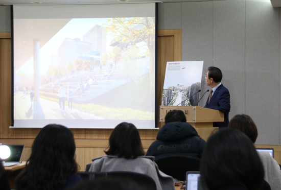 박원순 서울시장이 21일 브리핑룸에서 새로운광화문프로젝트를 발표했다. (사진= 김아름내)