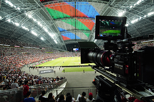 삼성전자는 8K 카메라 6대로 인터내셔널 챔피언스컵 축구 경기를 촬영했다 (사진= 삼성전자 제공)