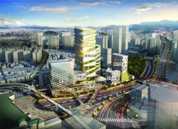 서울역 북부역세권 개발계획안 (코레일 제공)