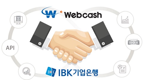 전략적 협력사업을 추진하는 웹케시와 IBK기업은행(그래픽=웹캐시 제공)