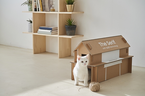 삼성전자 라이프스타일 TV 에코 패키지, 고양이집 만들기 (사진= 삼성전자)